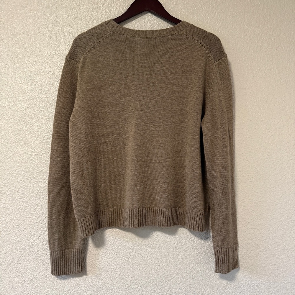 NWOT Jenni Kayne Simone V-Neck Sweater S Cotton Merino Oversized Neutrals Summer - Picture 8 of 8